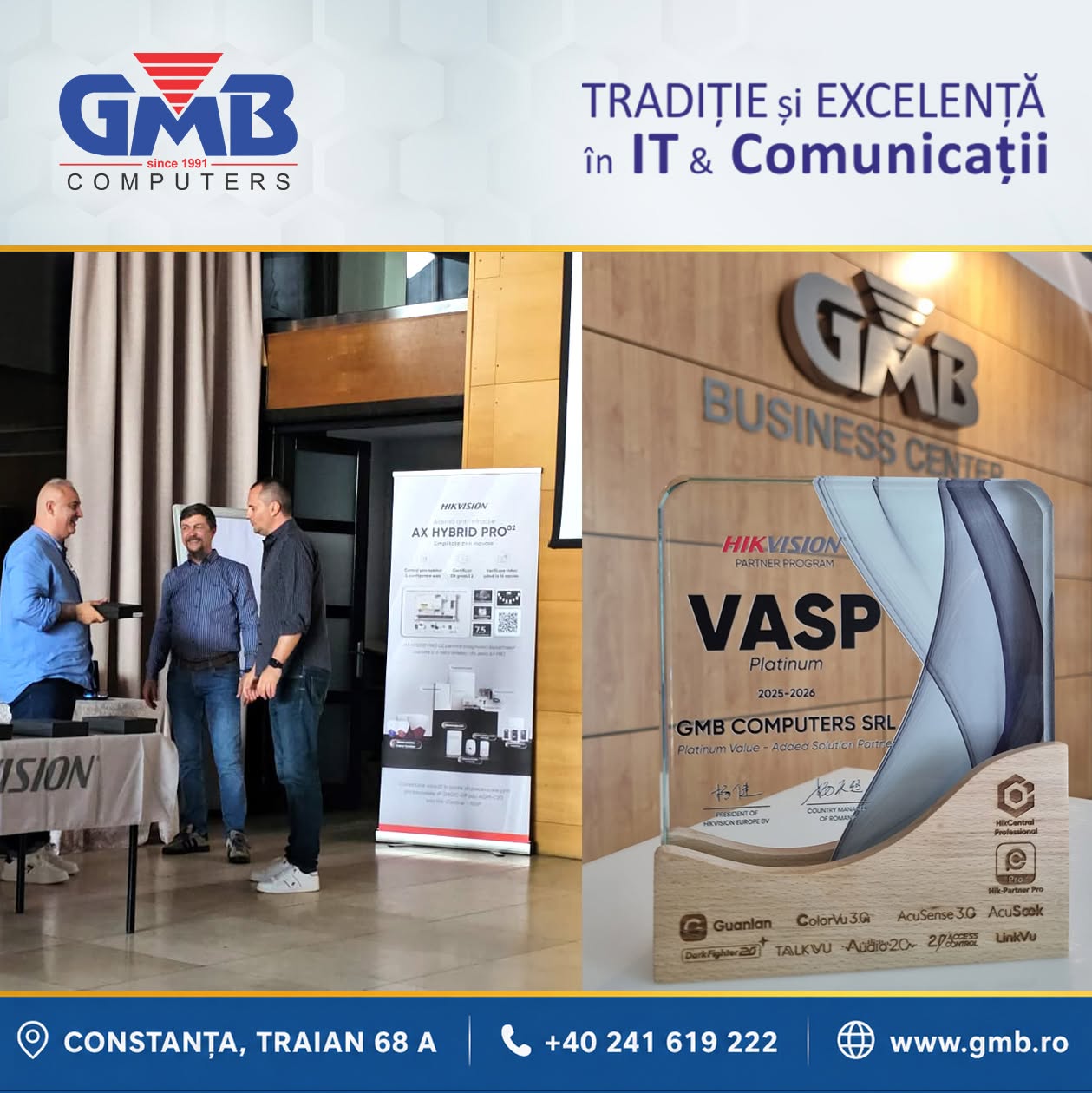 GMB Computers este, în mod oficial, partener Hikvision VASP Platinum!